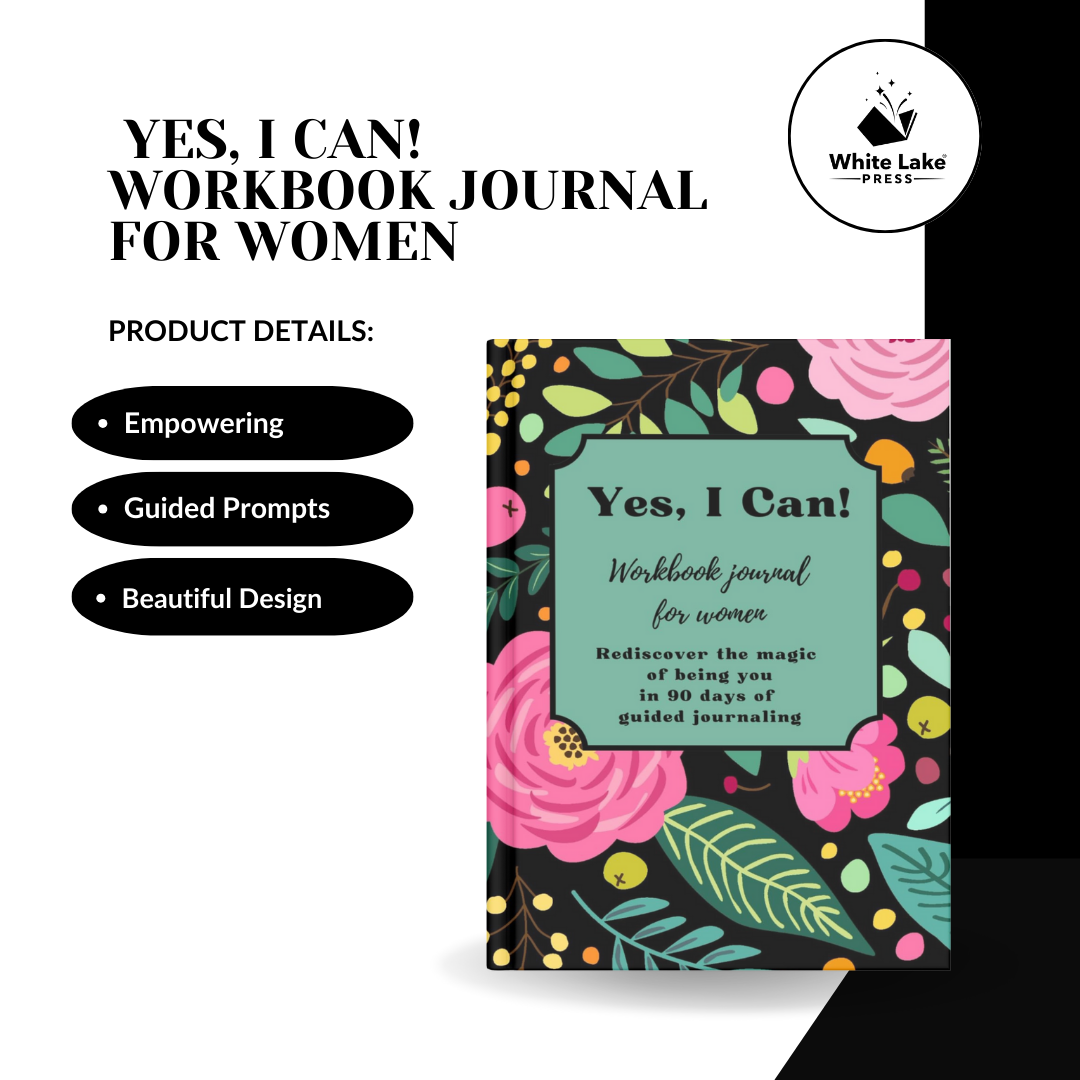 Yes, I Can: Workbook Journal for Women + I read past my bedtime Sticker + 2 bookshelf bookmarks